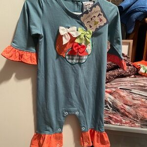 Kids Footie - Blue and Orange Delight